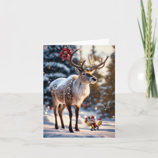 Happ-Bee Christmas.  Card (Front)