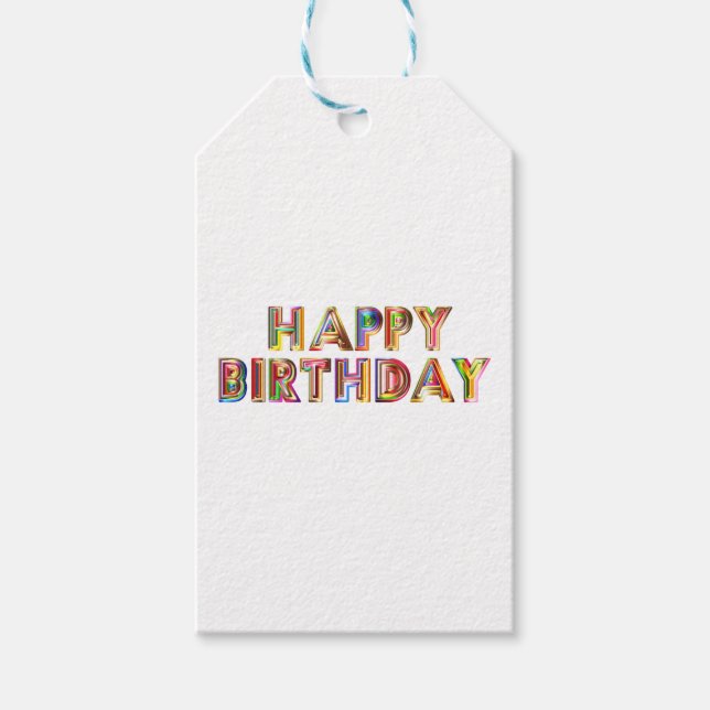 Happ Birthday Gift Tags (Front)