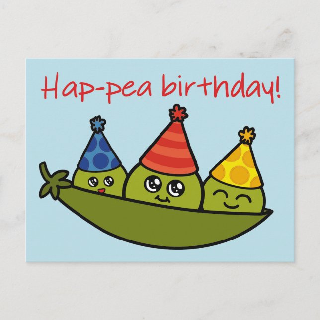 Happea birthday card - fun postcard for birthdays (Front)