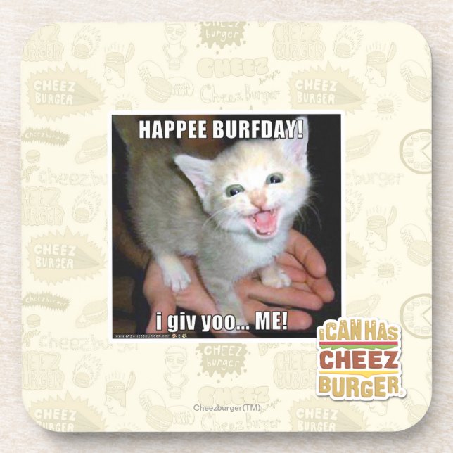 HAPPEE BURFDAY! COASTER (Front)