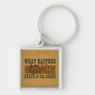 Happens At The Cabin Keychain