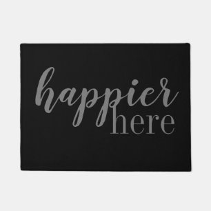Happier Here   Door Mat