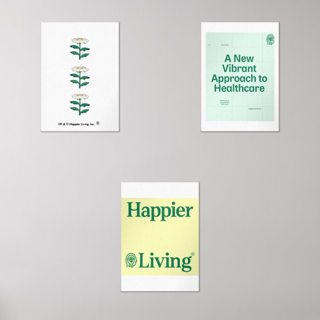 Happier Living Logo Poster Set (Front)