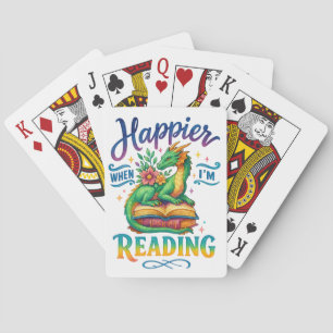 Happier When I'm Reading  Playing Cards