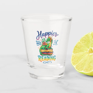 Happier When I'm Reading Shot Glass