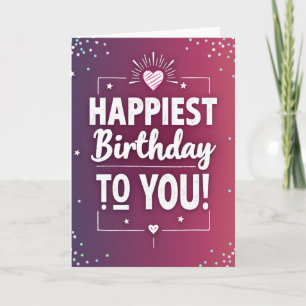 Happiest Birthday Gradient Card