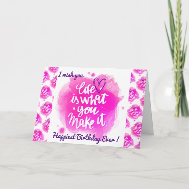 Happiest Birthday Motivation Card (Front)