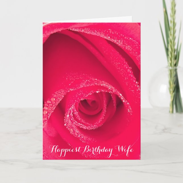 Happiest Birthday Wife Card (Front)