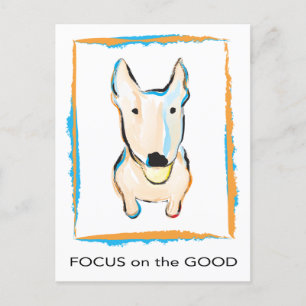Happiest dog ever English bull Terrier Postcard