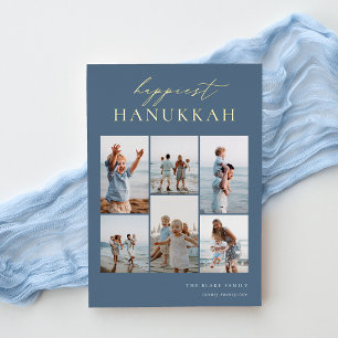 Happiest Hanukkah Elegant 6 Photo Collage