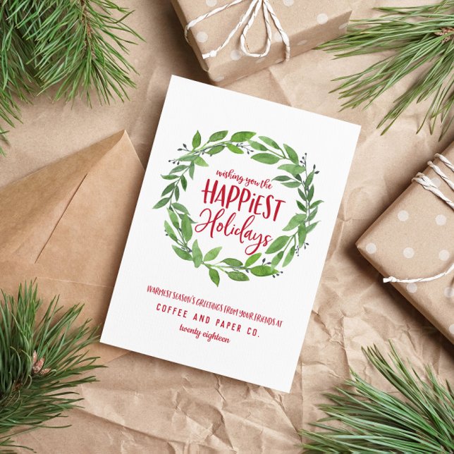 Happiest holidays corporate business christmas holiday card (Creator Uploaded)