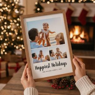 Happiest Holidays Cute Family Christmas Card