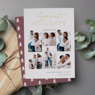 Happiest Holidays Elegant 6 Photo Collage