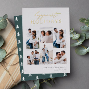 Happiest Holidays Elegant 6 Photo Collage