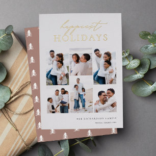 Happiest Holidays Elegant 6 Photo Collage