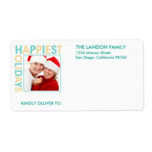Happiest Holidays family photo shipping address