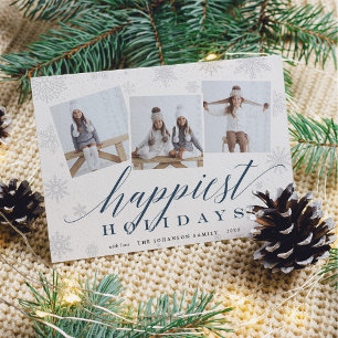 Happiest Holidays   Holiday Photo Collage Card