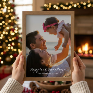 Happiest Holidays Joyful Family Christmas Card