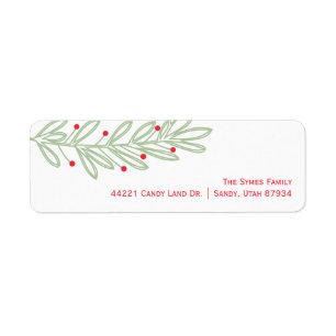 Happiest Holidays Script Return Address Labels