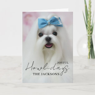 Happiest Howlidays Minimal Dog Christmas Photo Holiday Card