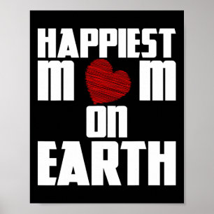 Happiest Mama On Earth Happy Mother's Day Retro Lo Poster