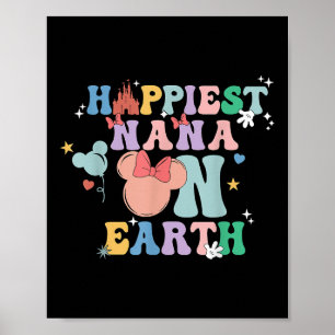 Happiest Nana On Earth Groovy Mum Mothers Day _1 Poster