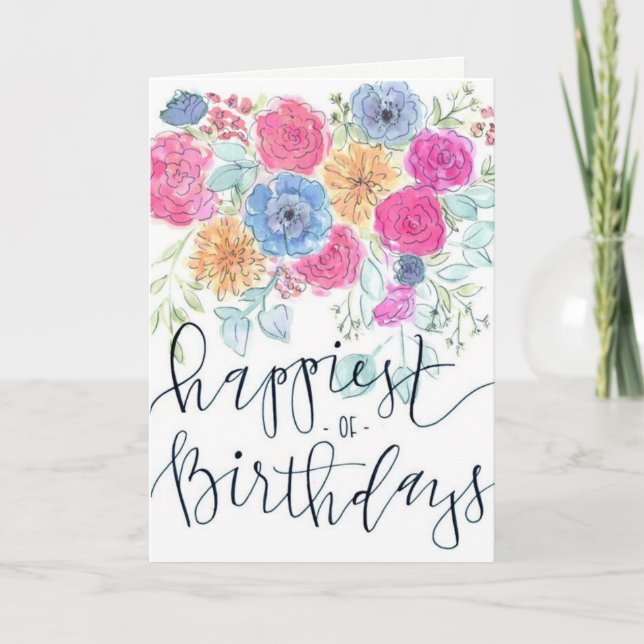 Happiest Of Birthdays Card (Front)