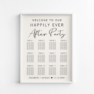 Happily Ever After 12 Table Wedding Seating Chart