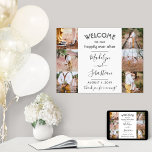 Happily Ever After 6 Photo Collage Wedding Welcome Poster<br><div class="desc">Welcome wedding guests to your ceremony or reception with an elegant custom 6 photo collage 18"x24" poster. Pictures and all text are simple to personalise. (IMAGE PLACEMENT TIP: An easy way to centre a photo exactly how you want is to crop it before uploading to the Zazzle website.) The modern...</div>