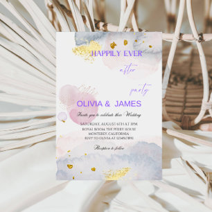Happily Ever After abstract color Wedding Party Invitation