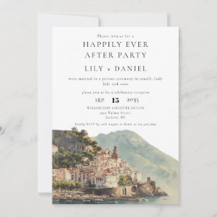 Happily Ever After Amalfi Italy Wedding Invitation