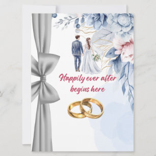 Happily ever after begins here invitation