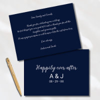 Happily Ever After Blue White Monogrammed