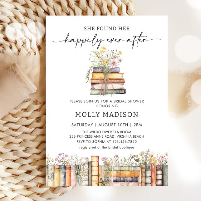 Happily Ever After Book Bridal Shower Invitation (Creator Uploaded)