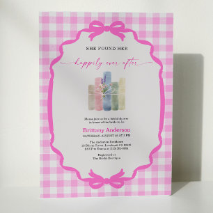 Happily Ever After Book Floral Bridal Shower Invitation