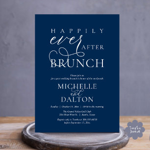 Happily Ever After Brunch Beautiful Post Wedding Invitation