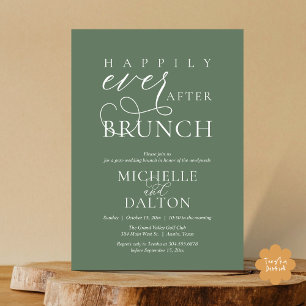 Happily Ever After Brunch Beautiful Post Wedding Invitation