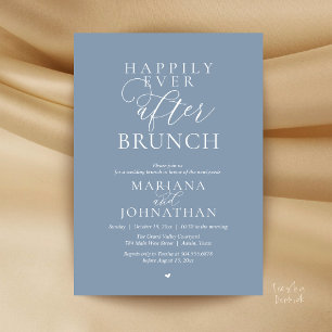 Happily Ever After Brunch, Modern Elegant Wedding Invitation