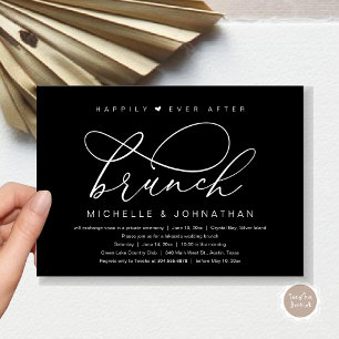 Happily Ever After Brunch, Modern Romantic Party Invitation