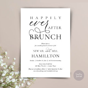 Happily Ever After Brunch Post Wedding Celebration Invitation