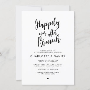 Happily Ever After Brunch, Post Wedding Elopement  Invitation