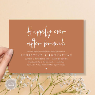 Happily ever after brunch, post wedding invitation