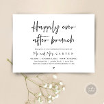 Happily ever after brunch, post wedding invitation<br><div class="desc">Modern Black Script themed,  post wedding brunch invitation card (Happily ever after brunch). It is perfect for your post wedding brunch celebration. Add your details in matching font / lettering.</div>