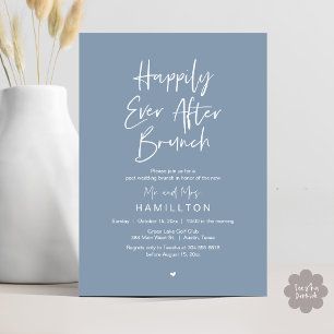 Happily Ever After Brunch, Wedding Elopement Party Invitation