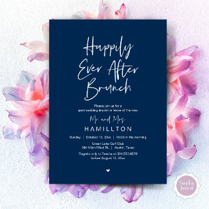 Happily Ever After Brunch, Wedding Elopement Party Invitation