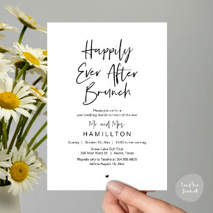 Happily Ever After Brunch, Wedding Elopement Party Invitation