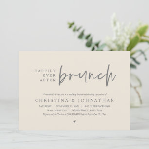 Happily Ever After Brunch Wedding Party, PDF Invitation