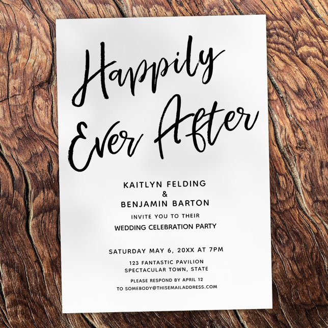 "Happily Ever After" Casual Post-Wedding Party Invitation (Creator Uploaded)