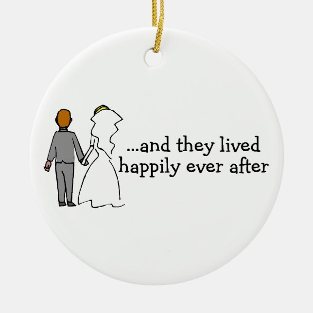 Happily Ever After Ceramic Tree Decoration (Front)