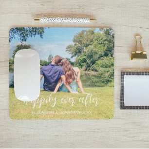 Happily Ever After Couple Photo Mouse Pad